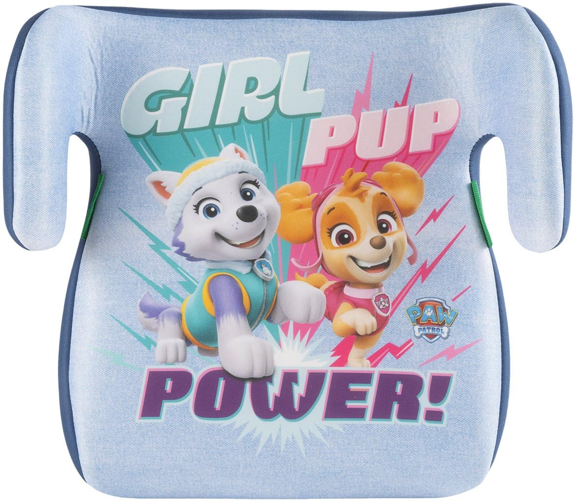 Tataway Asiento trasero infantil Paw Patrol Girl I-Size ECE R129, altura infantil 126-150 cm, 22-36 kg, 6-12 años, grupo 3, ligero y fácil de transportar, extraíble y lavable