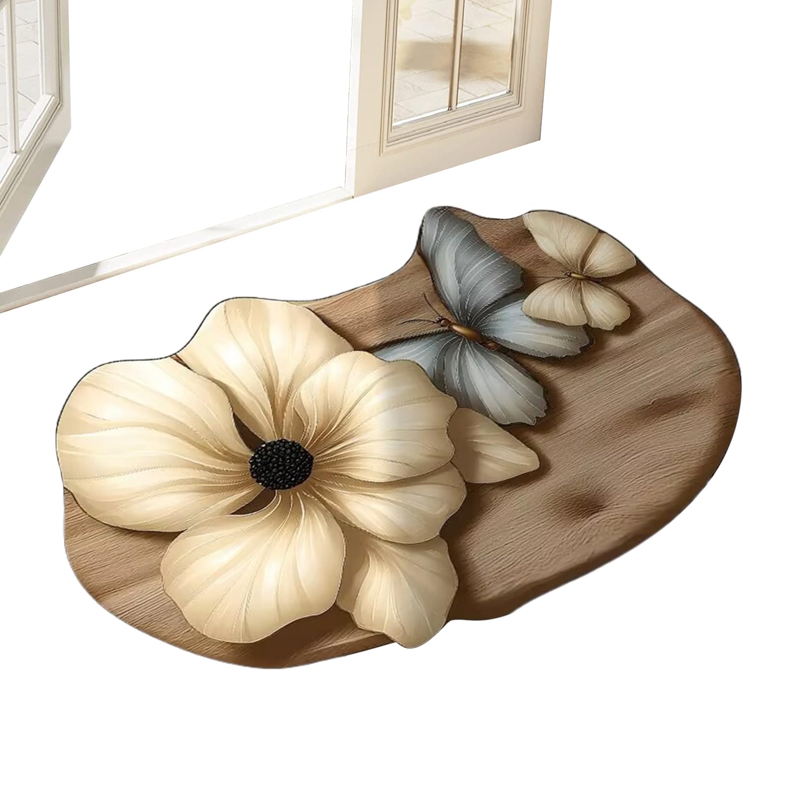 Alfombras de baño y cocina con estampado decorativo y superficie antideslizante.