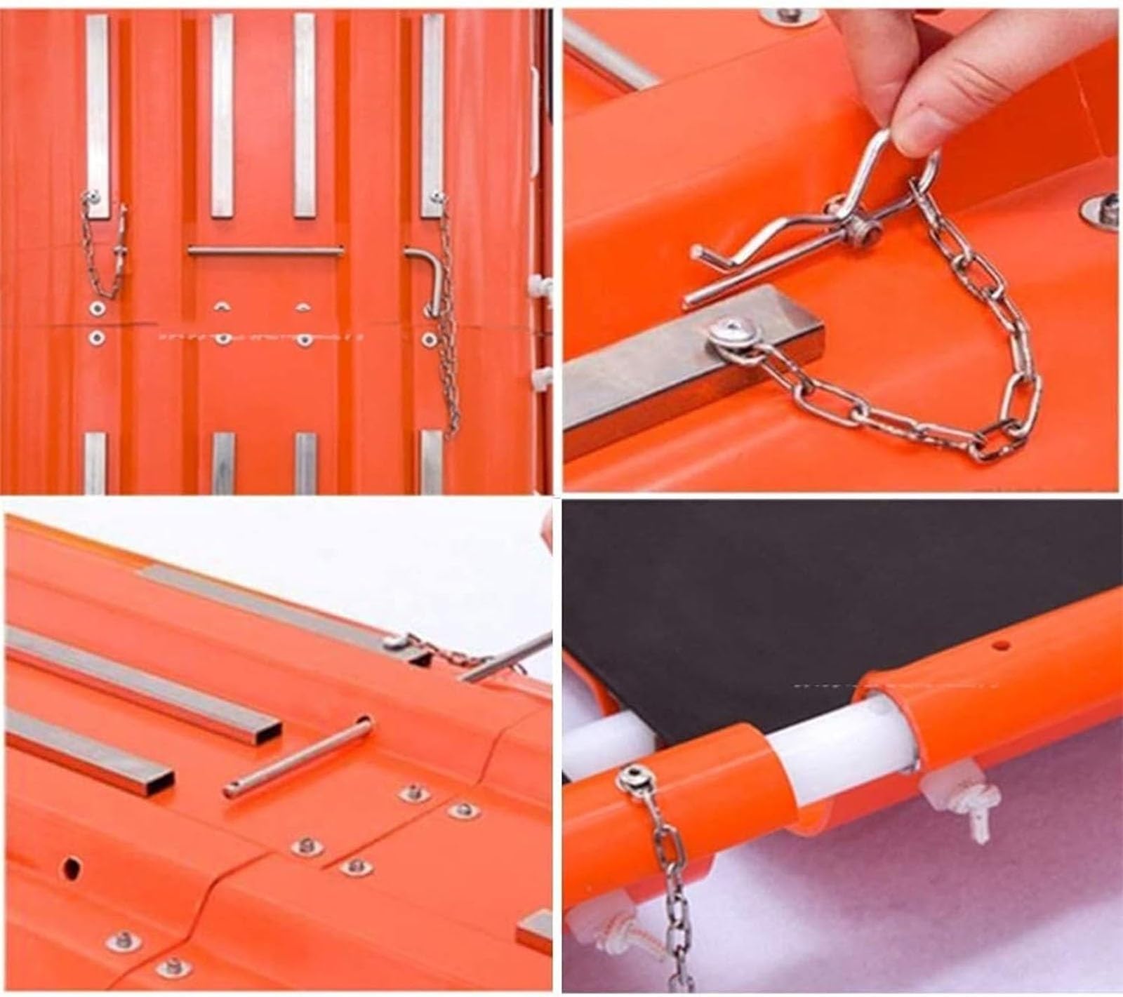 Brancard d'urgence multifonctionnel détachable pour hélicoptère pliant Brancard de transfert de patient Planche dorsale pour hôpital à domicile Transfert d'animaux Mer sauvage Premiers soins Sauvetage
