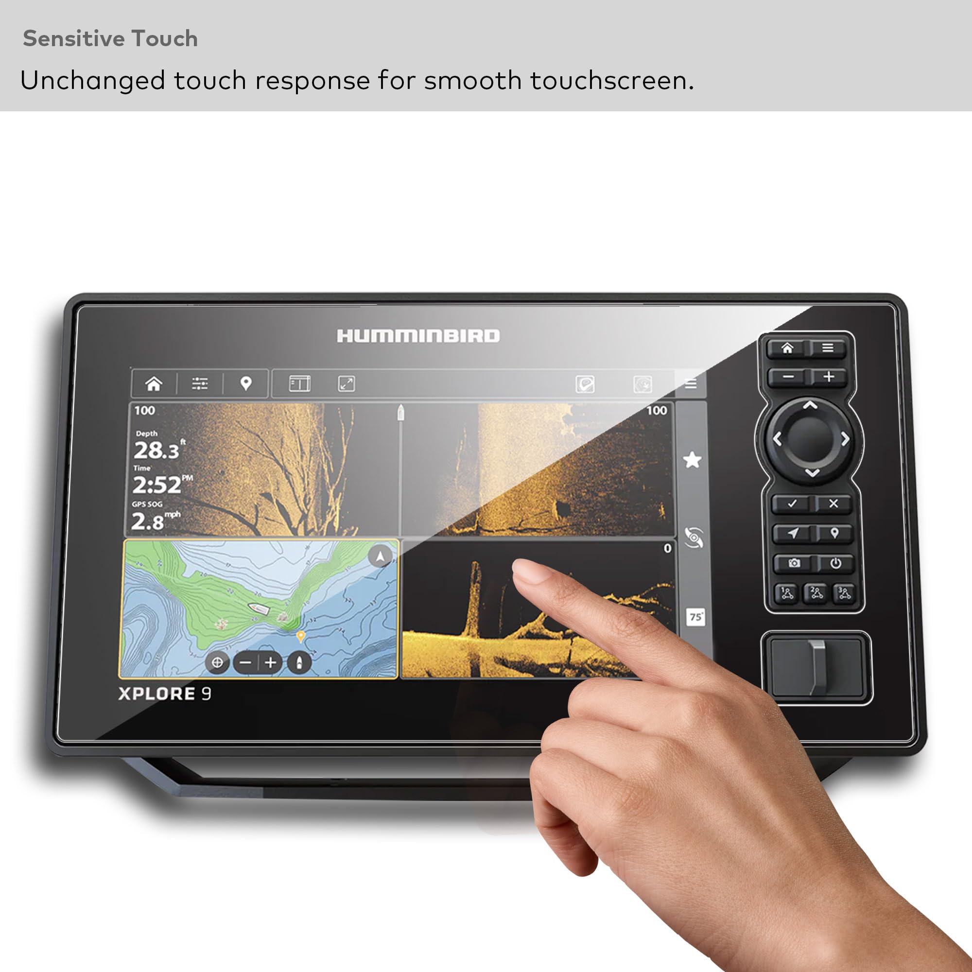 Protection écran Optic+ Anti-reflet Pour Humminbird Helix 9 CHIRP MSI+ GPS G4N