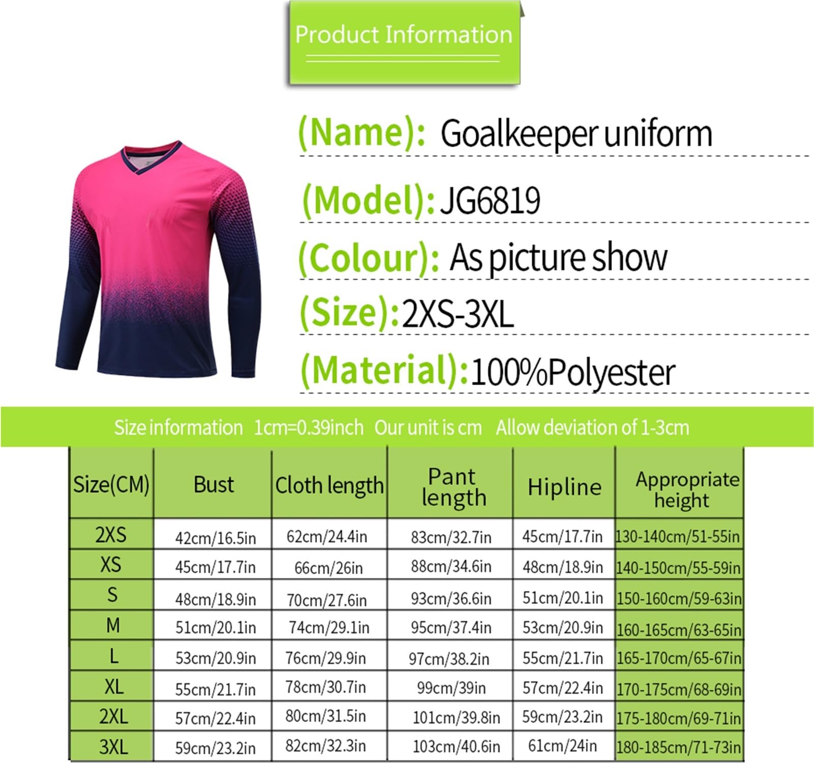 Equipo Portero Infantil - Uniforme Completo con Camiseta y Pantalón, Protecciones de Espuma - Ropa Fútbol Portero Niños/Niñas - Conjunto Entrenamiento Guardameta Junior