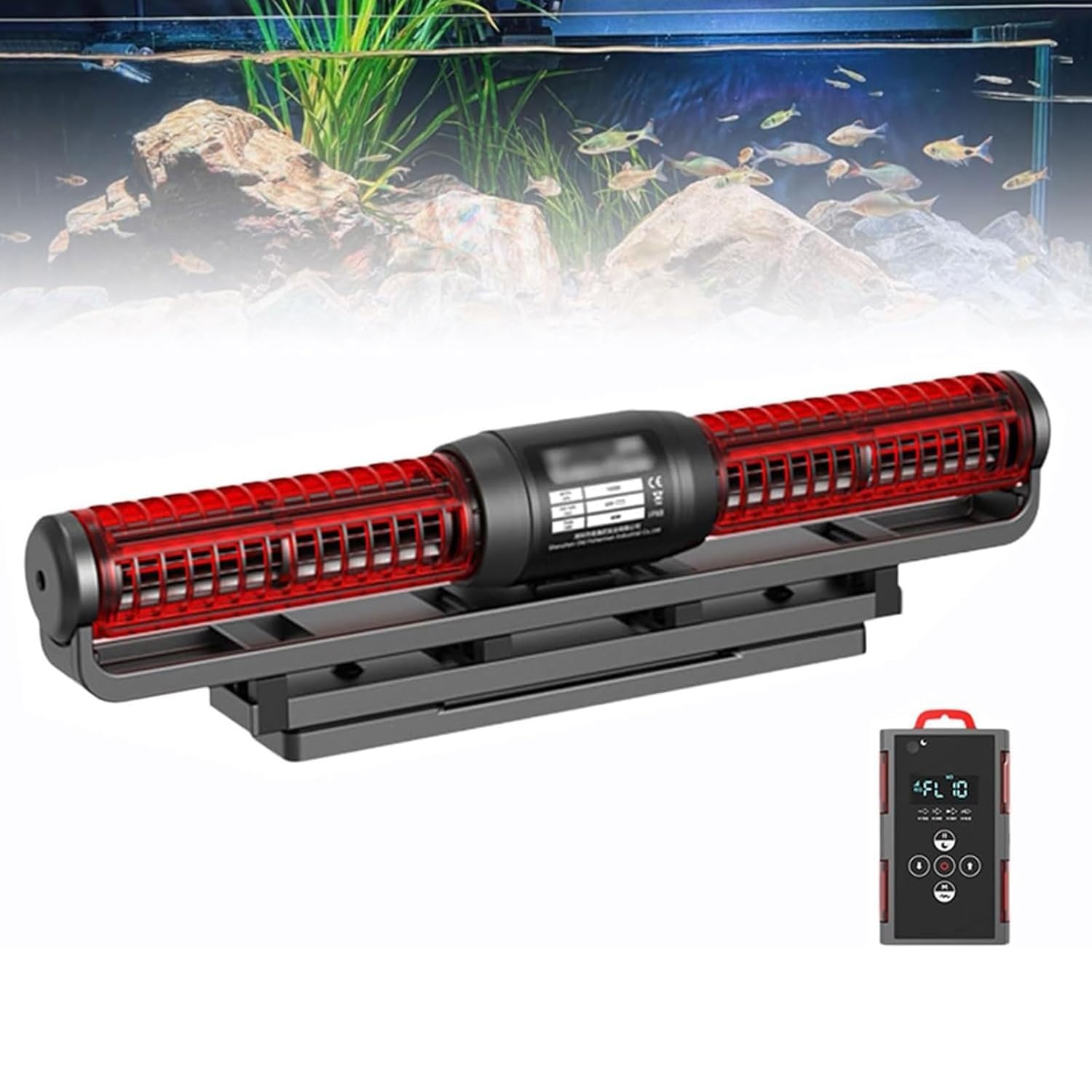 FHRKA 10-65W Aquarium Wave Maker Pump, Adjustable Cross Flow Pumps, Rotating Ultra-Silent Water Circulation Pump (55W)