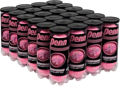 Miniatura 4 de Penn Pink Championship XD - Pelotas de tenis de fieltro para cancha (6 latas  14 caja)
