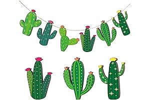 24 Pieces Cactus Cutouts Wooden Ornaments