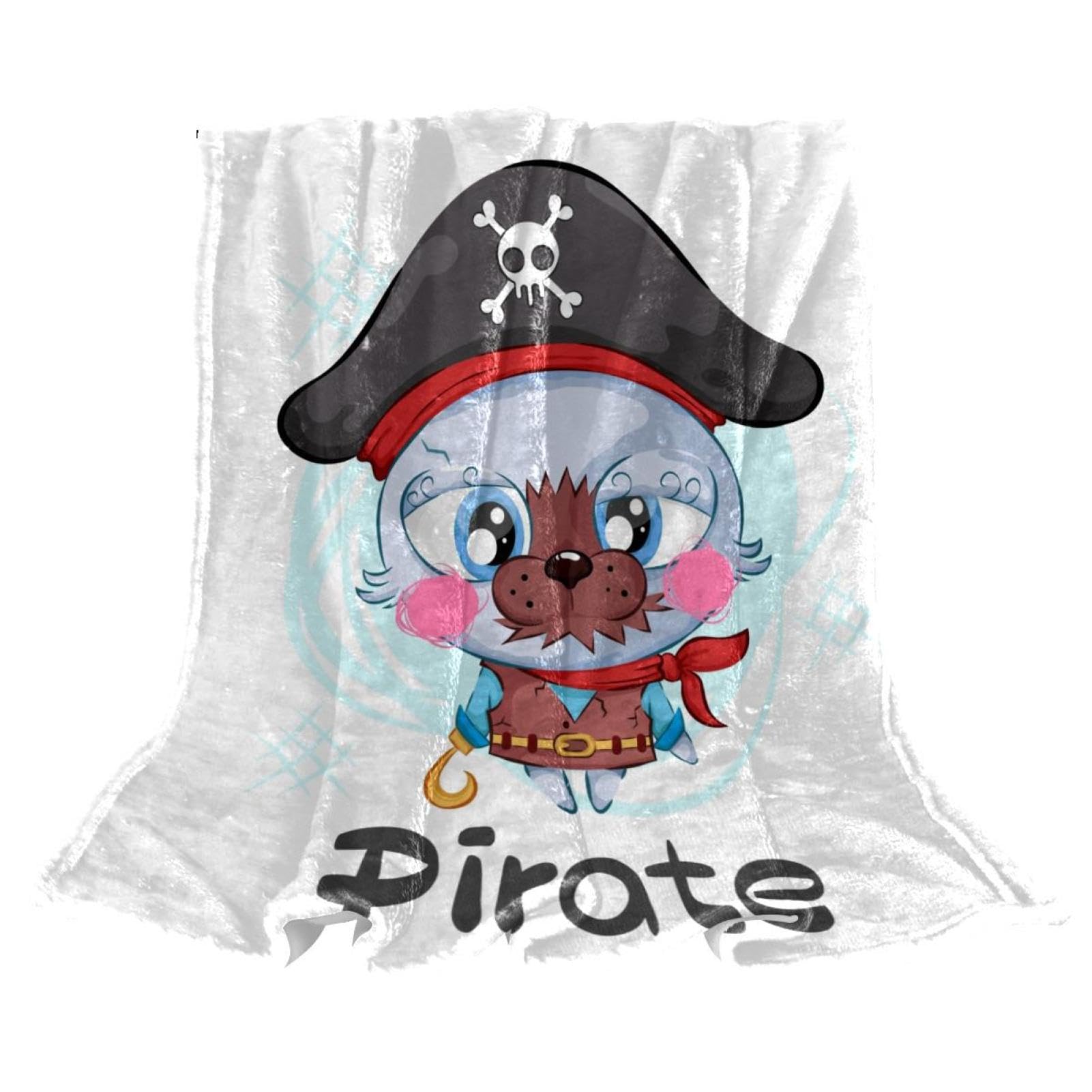 Couverture polaire chat pirate pour cocooner sur le canapé ou au bureau