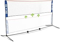 JOOLA HIT MIT Adjustable Height Portable Badminton Net Set - Multi-Sport for Pickleball, Volleyball, Tennis - Easy Setup Indoor/Outdoor