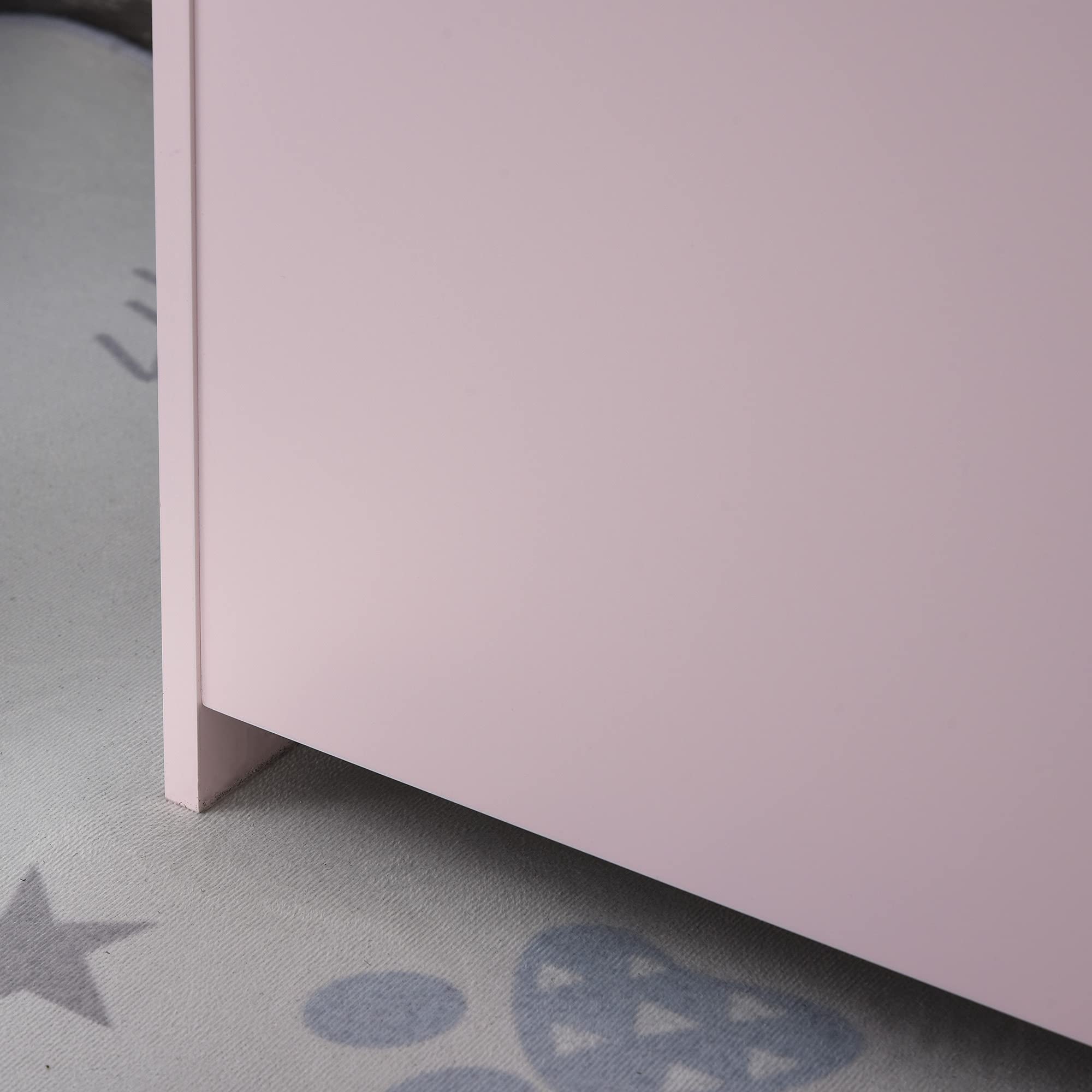 HOMCOM Coffres à Jouets pour Enfants Boîte à Jouets 60L x 40l x 48H cm Rose