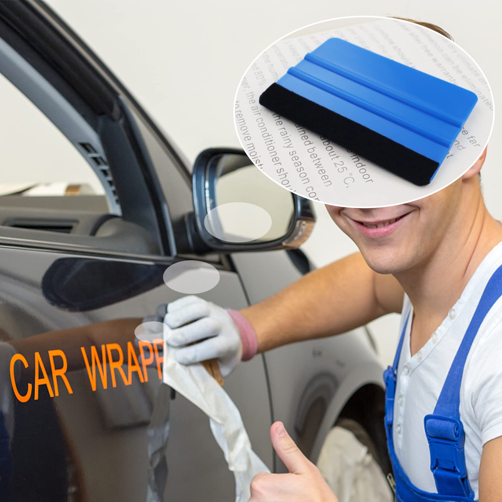 2 pezzi aclettes de voiture en plastique, spatola vetri auto, spatola per pellicole adesive, per finestrini dell'auto, finestre di casa, pellicola per carrozzeria
