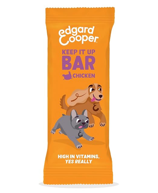 Edgard Cooper Premios para Perros, (Pollo, 1 x 30g), Barrita para Aventuras, Sin Cereales, Carne Fresca