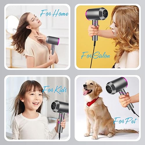 Miniatura 7 de RUCHA Secador de pelo difusor secador de pelo compacto de viaje mango plegable secadora iónica mini reduce el encrespamiento sin dañar el cabello