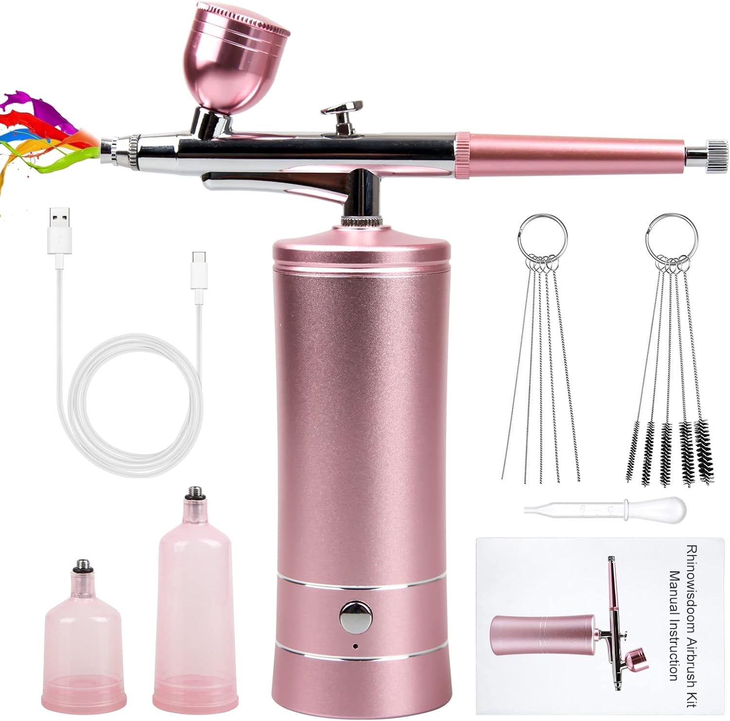 Airbrush Kit, Cordless Airbrush Gun Kit with Compressor