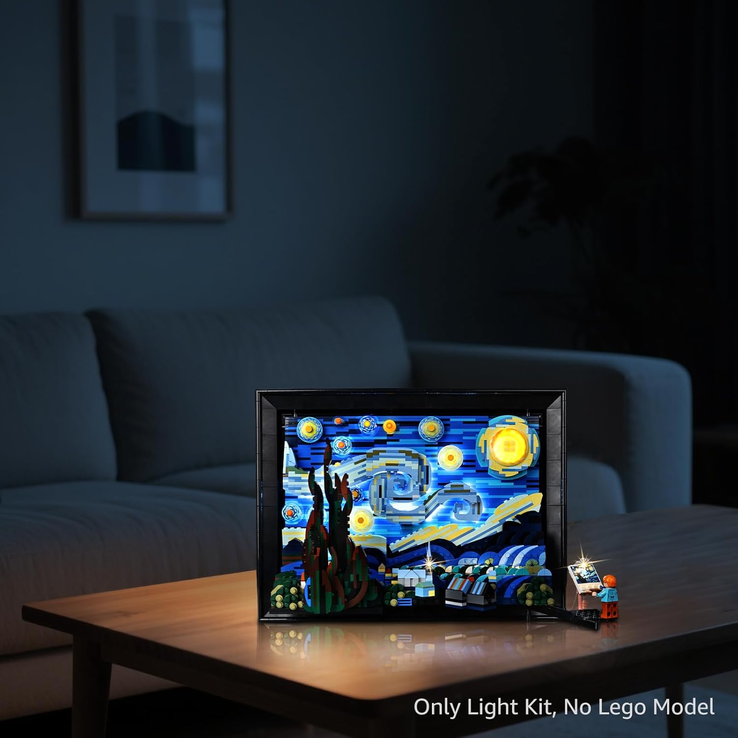 Kyglaring LED Light Kit Compatible with Lego Starry Night 21333 Building Set, Lighting Accessories for Van Gogh Starry Night Building Block (Lights Only, No Model)