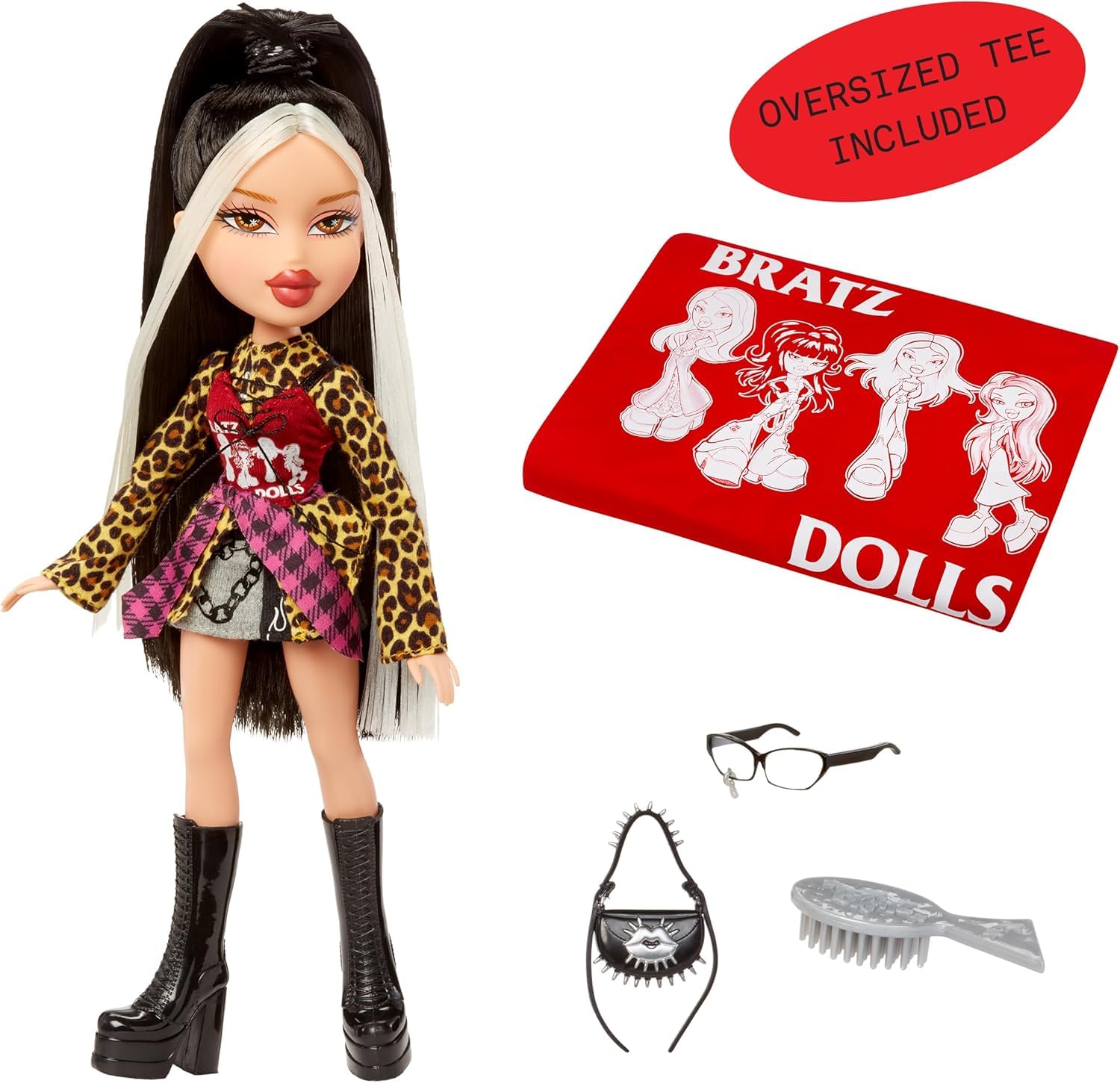 Bratz Stylin' Jade – Modna Lalka z Koszulką do Personalizacji dla Ciebie, w Zestawie Akcesoria – Urocza Zabawka dla Dziewczynek
