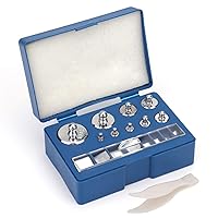 Vista 1 de Bekith Juego de 17 pesas de precisión, 10 mg-3.53 oz, juego de pesas de calibración de acero de precisión con pinzas para balanza digital, báscula