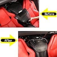 Vista 2 de Cubierta superior del altavoz trasero compatible con Corvette C8 Coupe 1LT 2020-2023 de fibra de carbono real, 1 unidad, accesorios de ajuste
