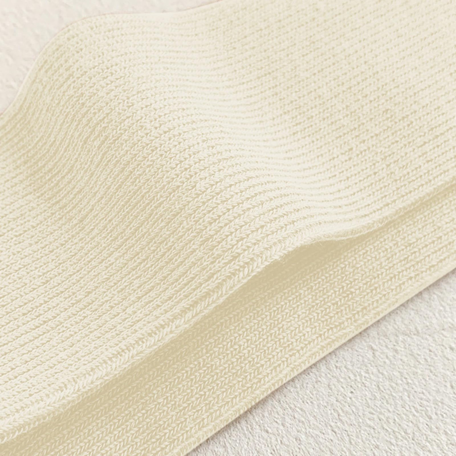 Collant da bambina in cotone con design a treccia come comodi leggings per la scuola per bambini (beige, 12-24 mesi)