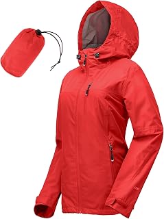 Regenjacke Damen Wasserdicht Packbar Fahrradjacke Übergangsjacke