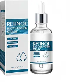 Soro de retinol para rosto com ácido hialurônico e colágeno, soro facial antienvelhecimento para mulheres e homens | reduz rugas, suaviza a pele, aperta os poros e hidratação | Soros de colágeno