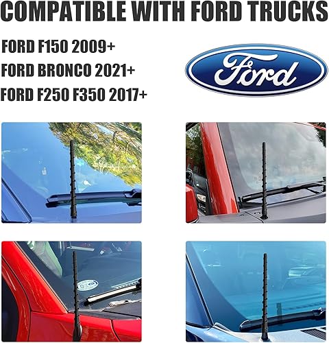 Miniatura 5 de Antena de camión para Ford F150 2009-2024, 2017-2024 F250 F350, 2021-2024 Bronco Stubby Antena corta de repuesto para radio de automóvil para FM AM,