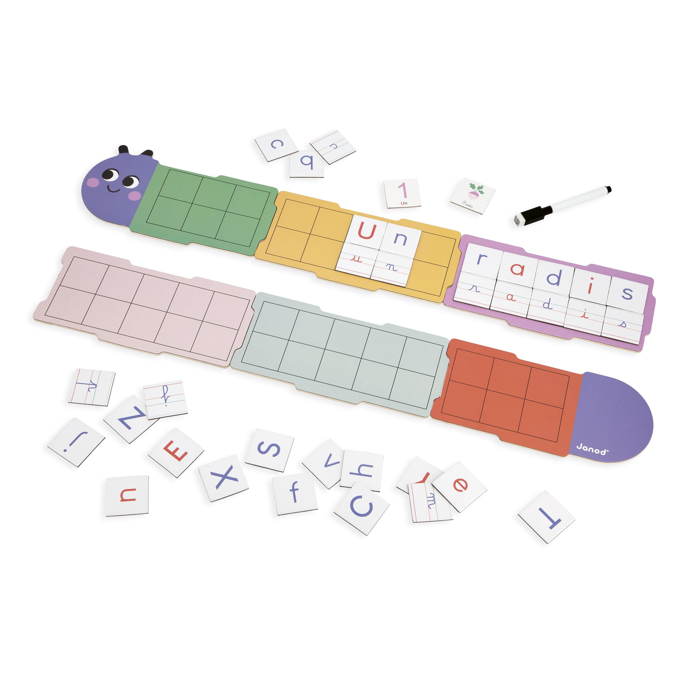 Janod, Learning to write, Ideal for Kindergarten and Early Learning, Learning letters, 6 Boards and 78 Magnetic Letters - Image 3