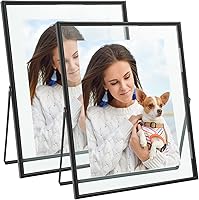 Vista 13 de Qiannhee Juego de 2 marcos flotantes de 8 x 10 pulgadas, con capacidad para fotos de 8 x 10 pulgadas, 6 x 8 pulgadas, 5 x 7 pulgadas para mesa