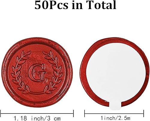 Miniatura 143 de 50 calcomanías adhesivas de cera con letra F, hechas a mano, sin necesidad de sellar, rasgar y usar calcomanías de cera para invitaciones de boda