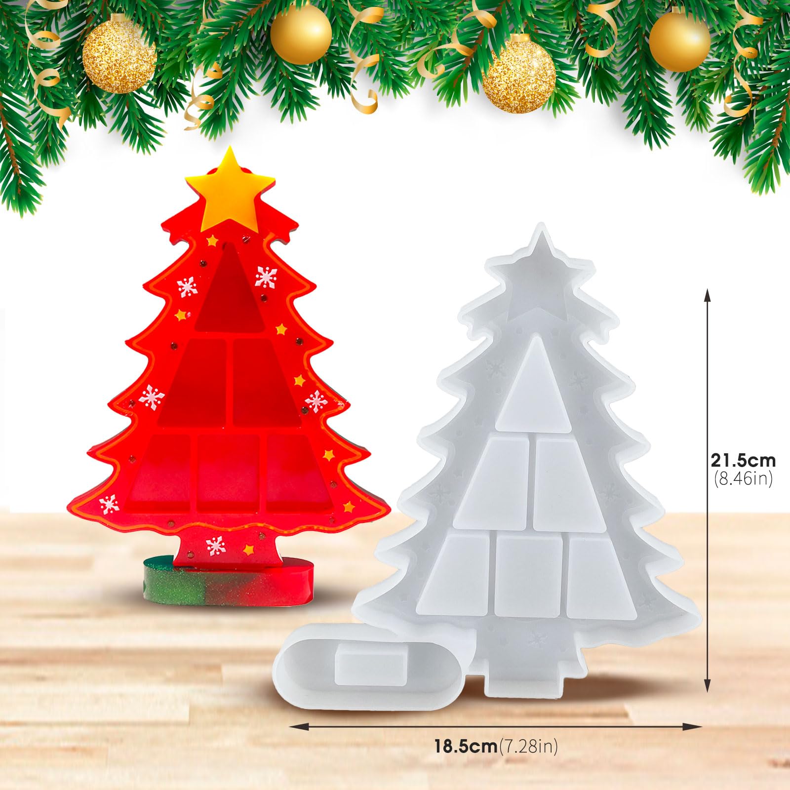Moule de Noël en silicone pour décorations en forme de