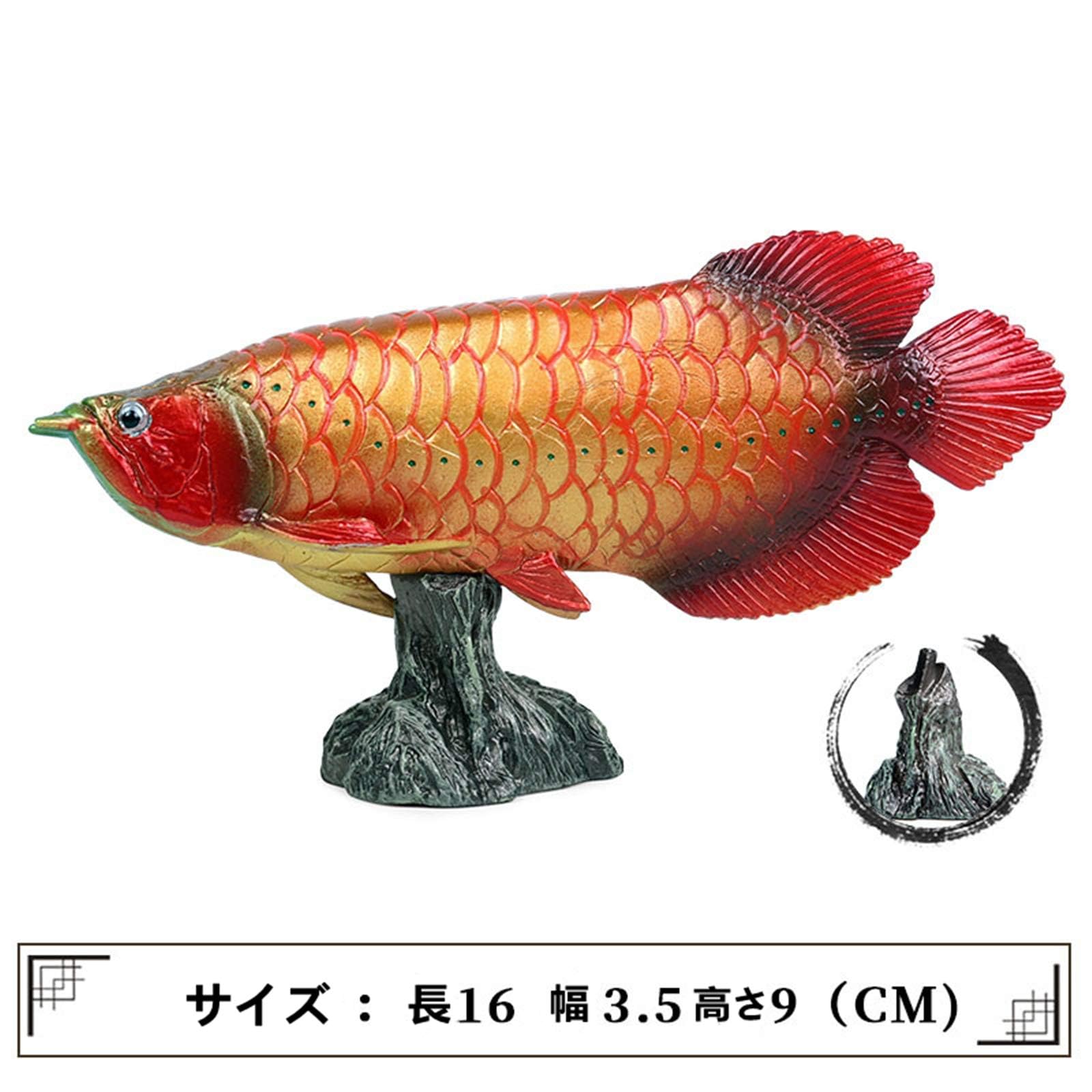 Amazon | EUHELOPA アジアアロワナ フィギュア龍魚 淡水魚 観賞魚 台座 