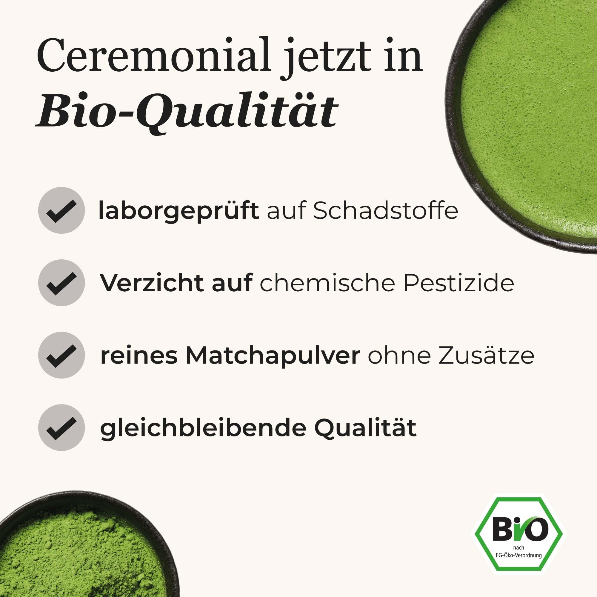 Bio Matcha Ceremonial Grade in verschiedenen Qualitätsstufen aus Japan - erste Ernte, laborgeprüft 30g, Qualitätsstufe: Grade 3