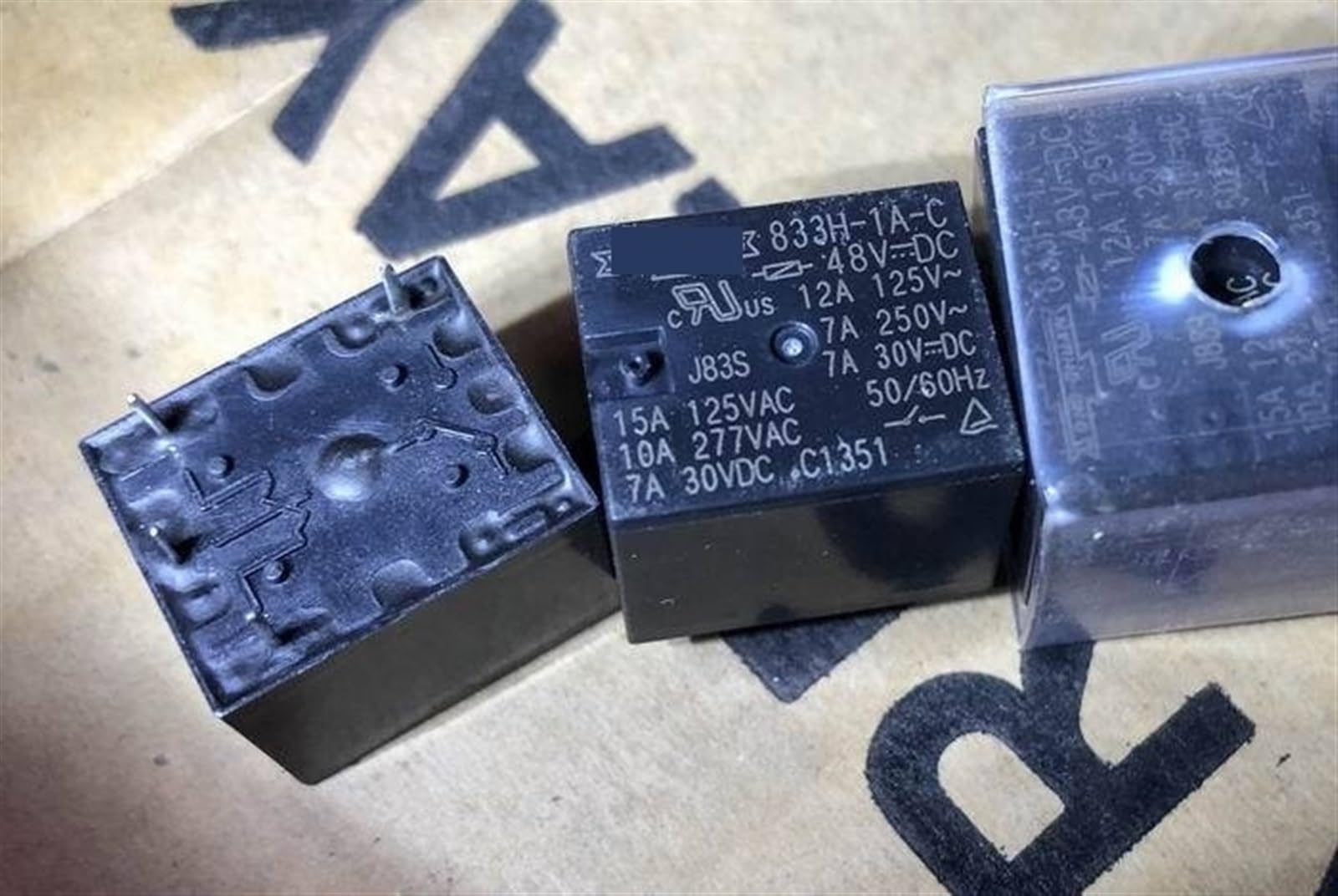 833H-1A-F-C 12VDC ; 833H-1A-C 48VDC Relay 4pins 1Pcs(833H-1A-C 48VDC)