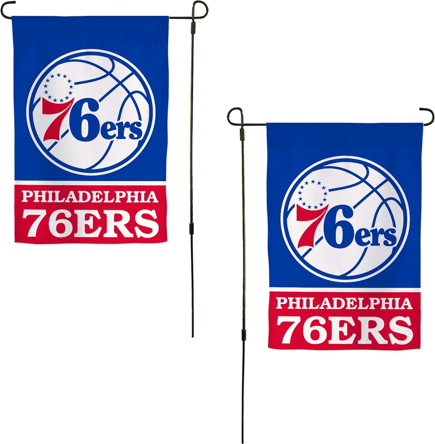 Desert Cactus Philadelphia 76ers Garden Flag – 19 x 12 inch Philly NBA Philly Team Banner, For Outdoor Display and Events (Design A)