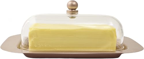 Miniatura 5 de Zoie + Chloe Mantequillera de acero inoxidable con tapa fácil de sostener