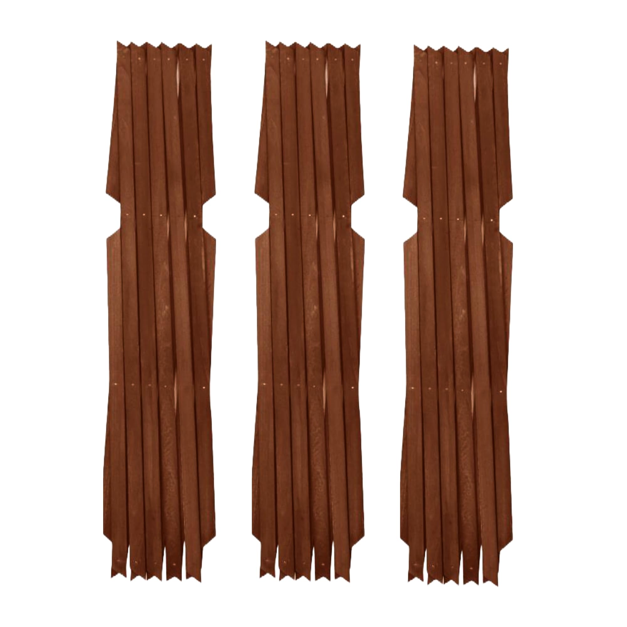 Kanta Wooden Trellis Expandable Garden Wall Trellis For Climbing Plants Decoration & Plants Partitioning (Pack Of 3) (Dark Brown, 180cm x 60cm)