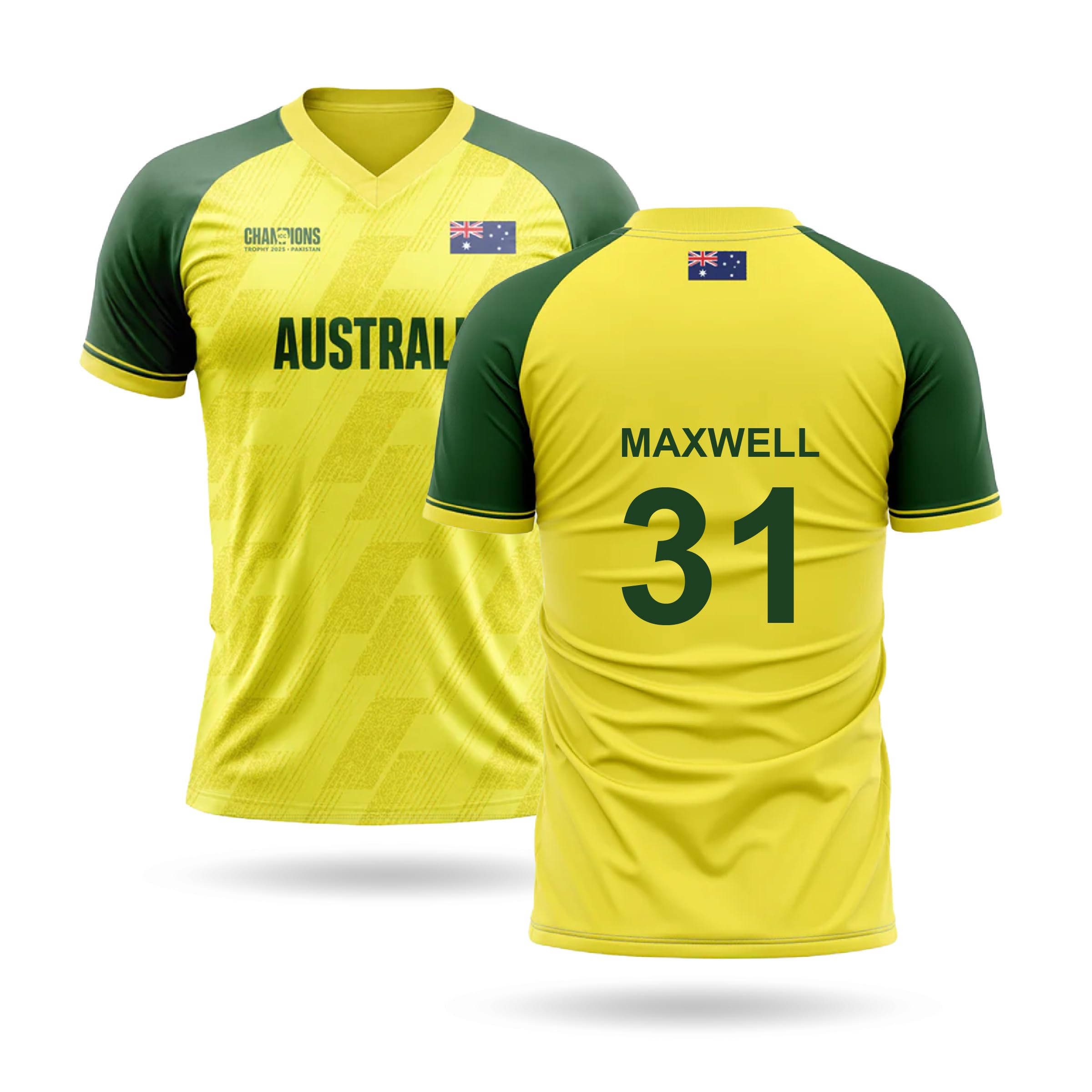 95miles garments Maxwell Jersey 31 Number National Team Cricket Jerseys Team Men's Yellow-picture-32