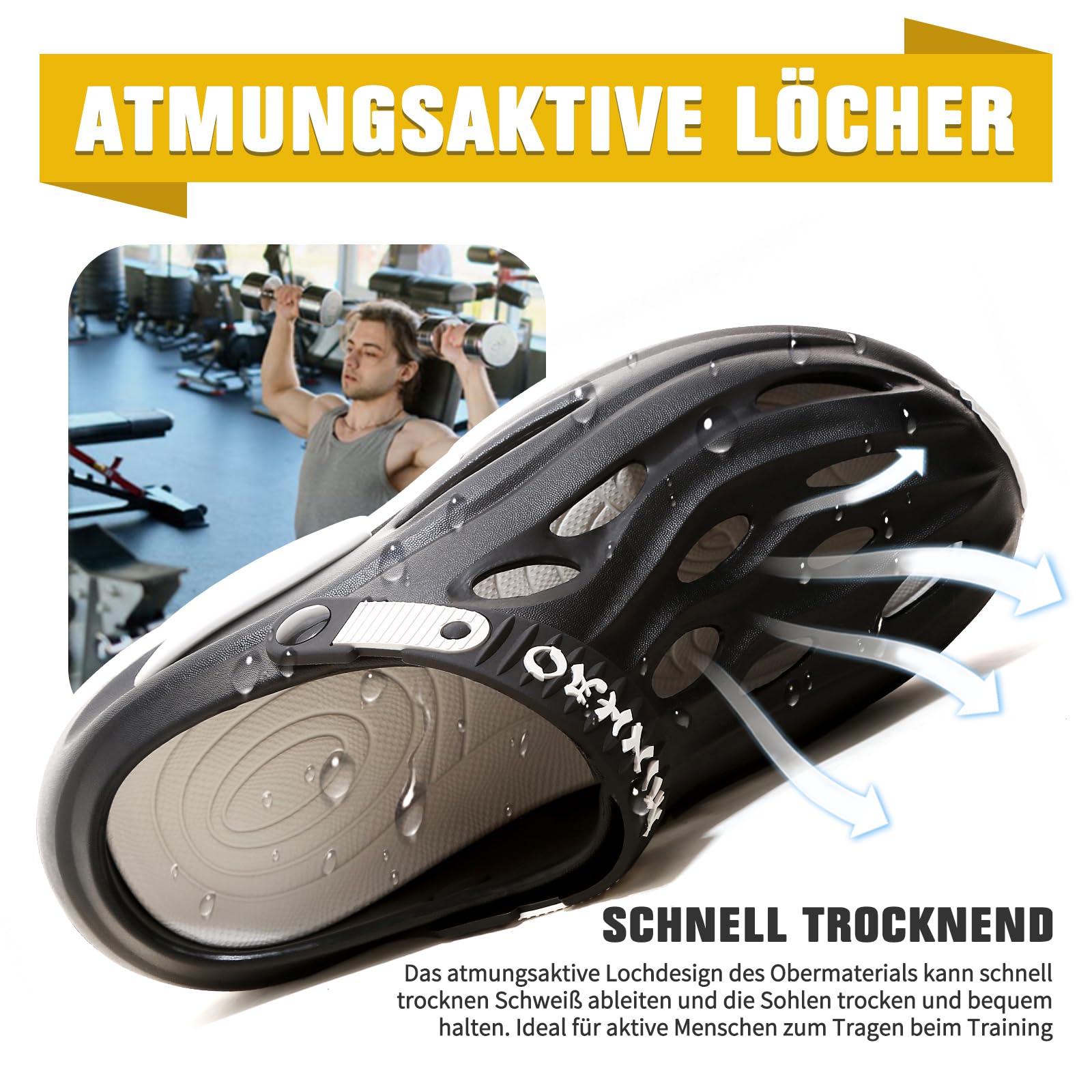Platform Zoccoli Sanitari Uomo, Estive Tendenza Ciabatte Confortevole Sabot, Casual Scarpe Sanitarie Antiscivolo Calzature Infermieriadatto per Doccia Ospedale Lavoro
