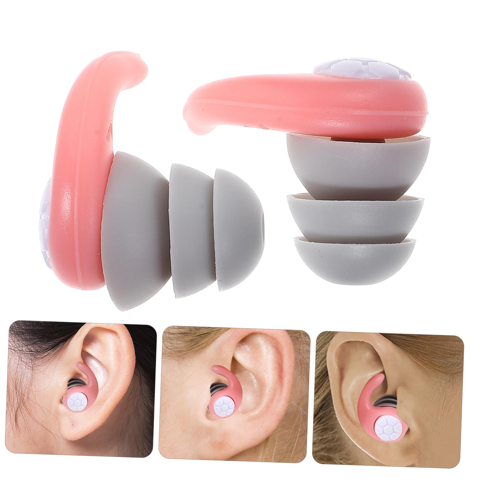 KOMBIUDA Concert Ear Protection Reusable Swim Ear Plugs Noise Cancelling Comfortable for Extended Wear