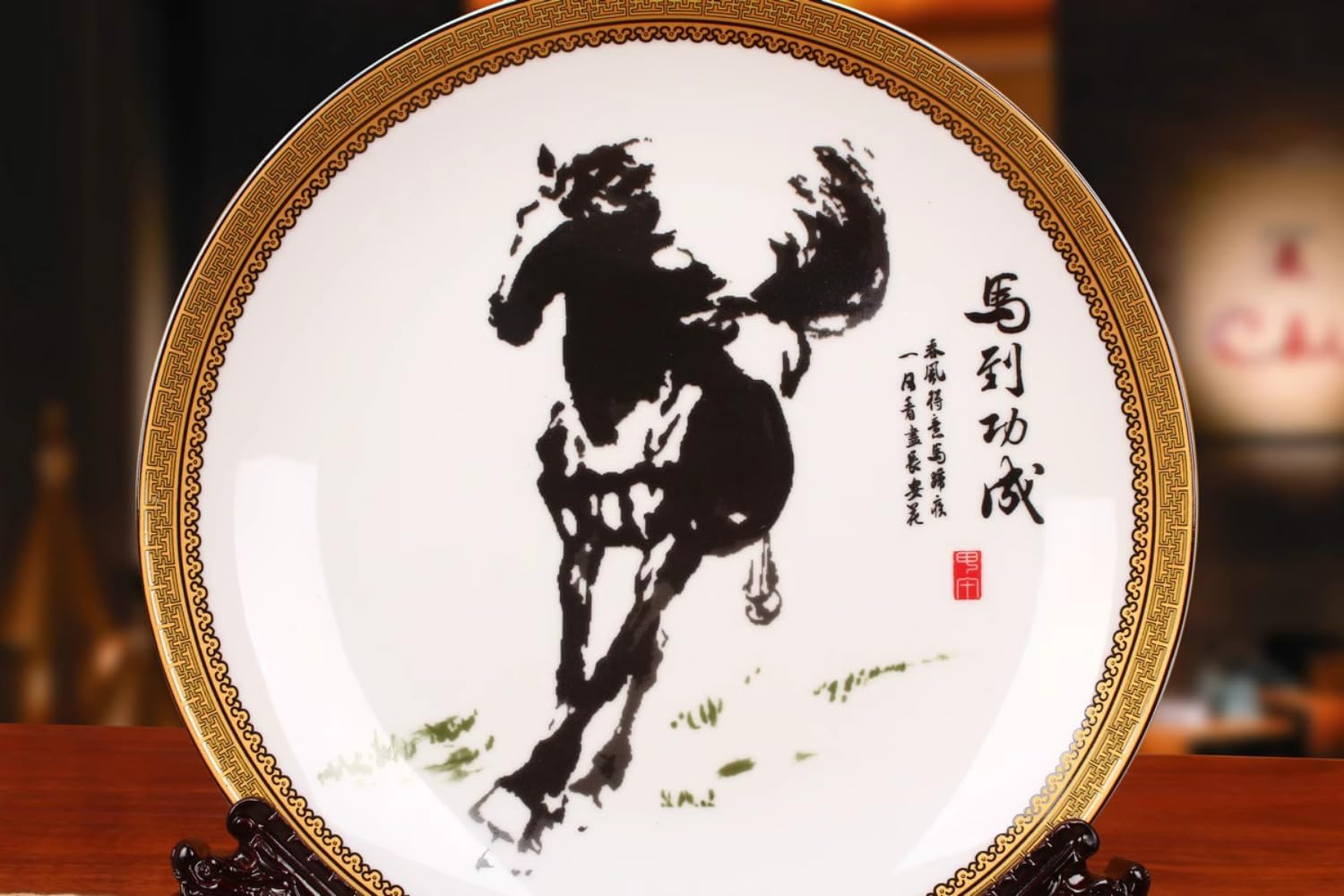 25cm Jingdezhen Ceramics Hang Pan Chinese Classical Home Decoration