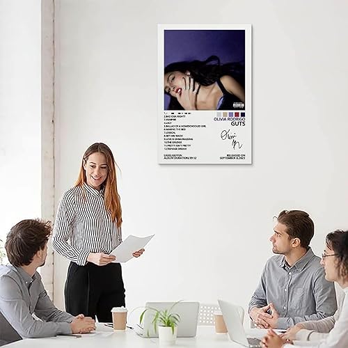 Miniatura 5 de MOMYO Póster de Olivia de Rodrigo Guts para habitación, estética, lienzo, decoración de dormitorio, 12 x 18 pulgadas (11.8 x 17.7 in)