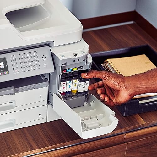 Vista 9 de Brother Impresora de inyección de tinta, MFC-J5945DW, InkvestmentTank Impresora todo en uno con impresión inalámbrica, dúplex, NFC y hasta 1 año
