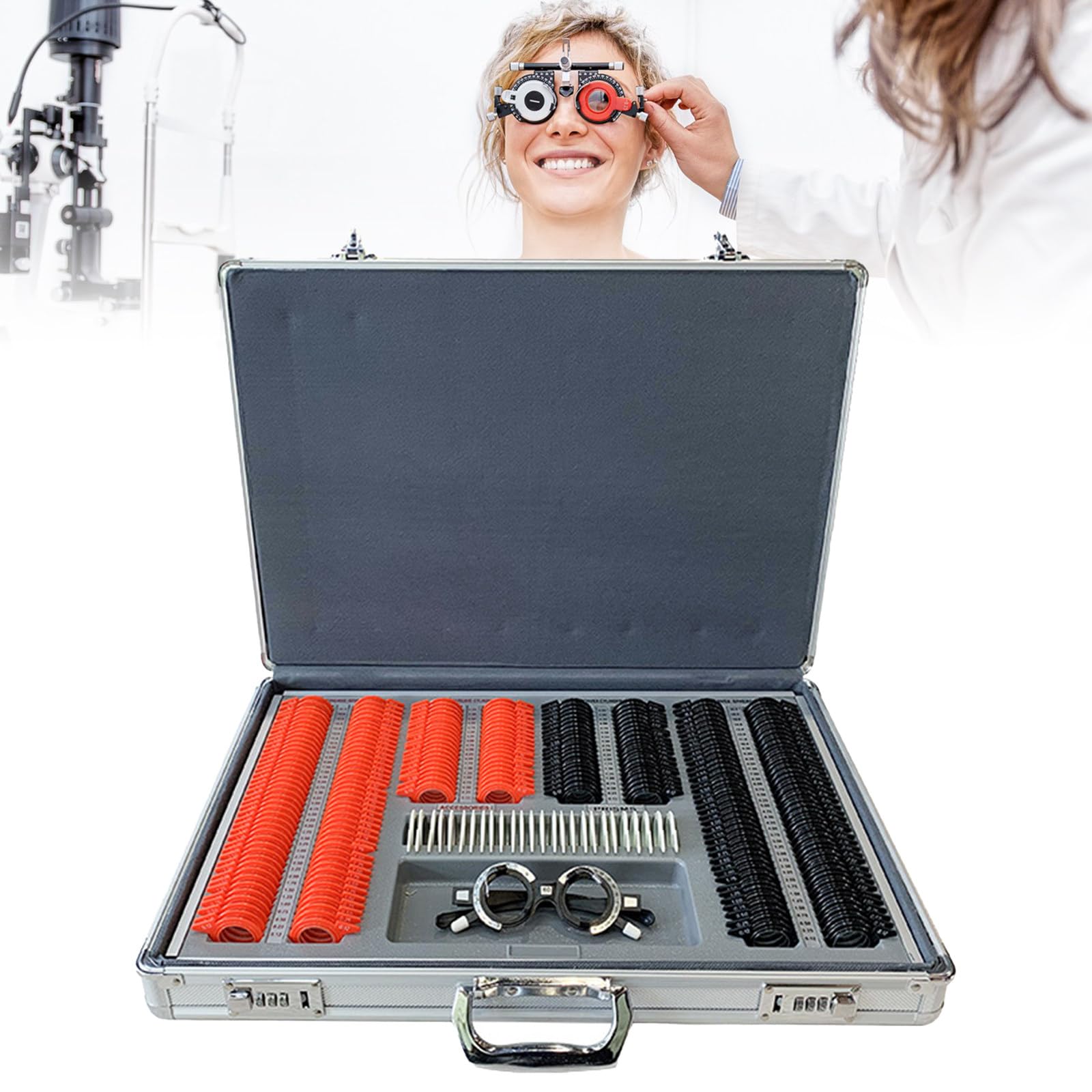 Lentilles d'essai d'optométrie pour éliminer les erreurs de mesure de vue