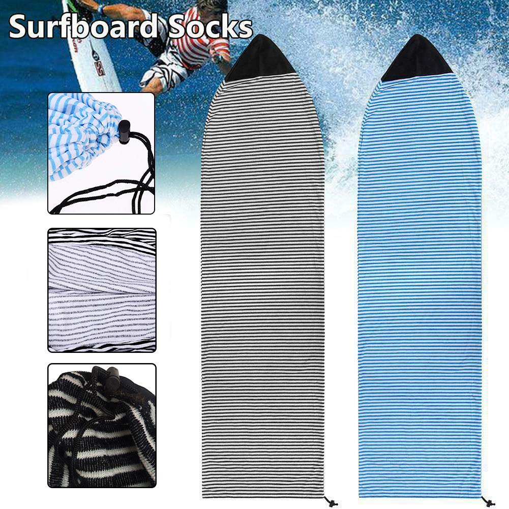 Faderr - Copertura leggera per calzini da surf, ad asciugatura rapida, leggera, accessori per tavola da surf, tavola rigida, bordo corto (blu, dimensioni: 200 x 50 cm)