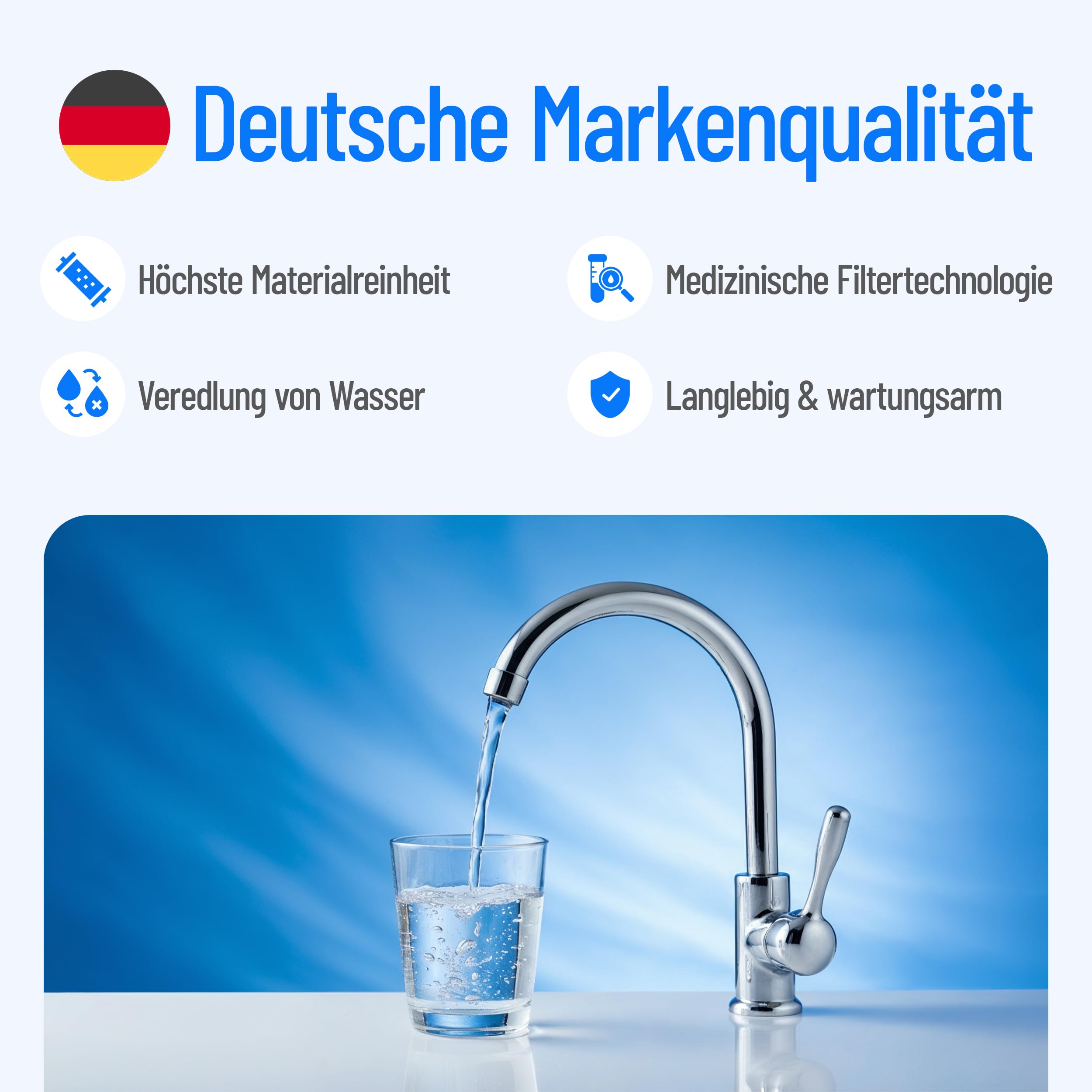 NPure Schadstoff-Wasserfilter | passend carbonit Vario, Sanuno | bis 3 Liter/Minute | gesinterte Aktivkohle