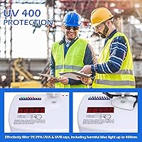 Vista 3 de OXG Paquete de 12 lentes de seguridad, ANSI Z87.1, resistentes a los impactos, antiatascos, para hombres, mujeres y jóvenes