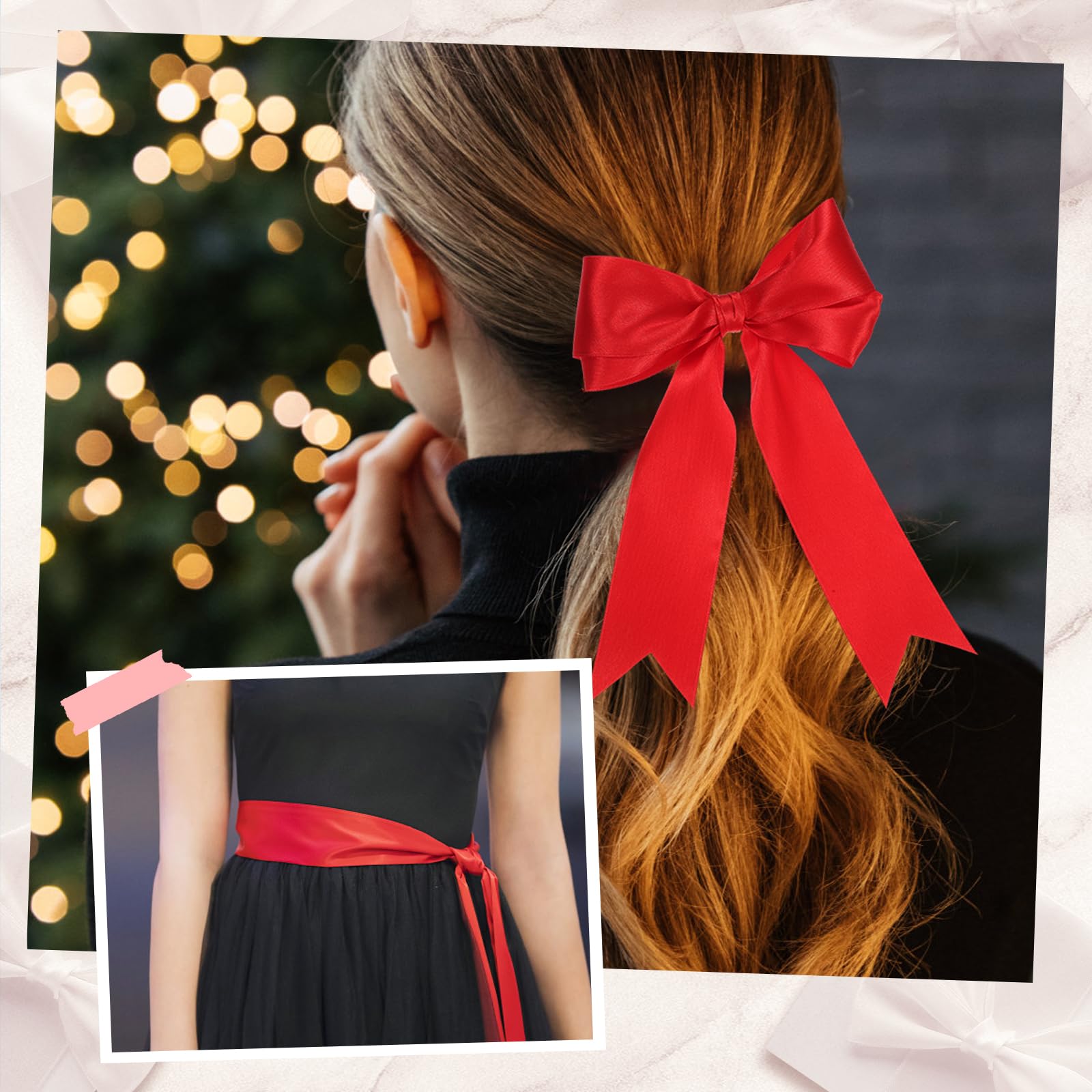 Hair Ribbon Red Many Designs Snapklik.com : Red Ribbon 1 Inch 60 Yards Valentine Ribbon Double Faced ...