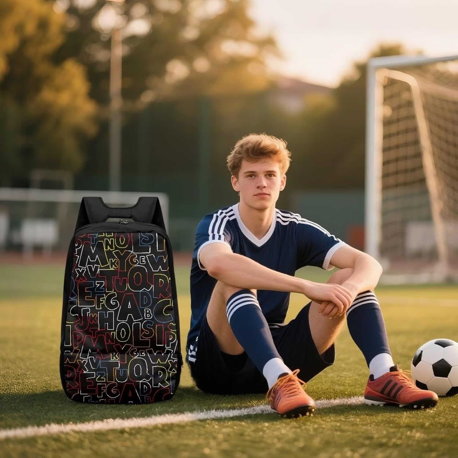 18.5in Basketball Backpack Basketball Bag with Shoe Compartment & Ball Holder, Waterproof Bag for Soccer Volleyball