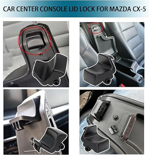 Miniatura 5 de Cerradura de tapa de consola central de automóvil para Mazda CX-5 KE 2013-2016, KA0G6445YA02, KA0G-64-45YA-02, pestillo de tapa de consola central