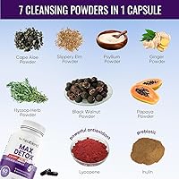 Vista 7 de Max Detox Supplement, Advanced Gut Cleanse Detox para mujeres y hombres con psyllium, chlorella, hierba hisopo y papaya, con complejo Acai