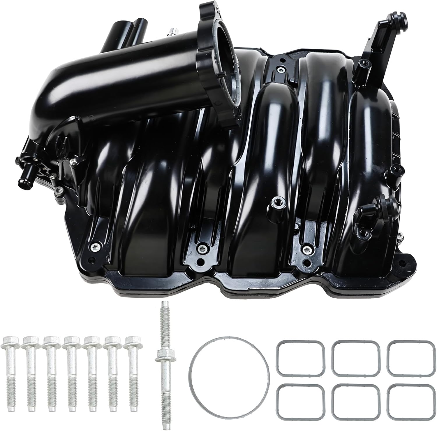 MITZONE Aluminum Intake Manifold Compatible with Dodge Ram 1500 Dakota Durango Nitro 2009-2011 Jeep Grand Cherokee Commander Liberty 2009-2012 Ram 1500 Dakota 2011-2012 3.7L V6