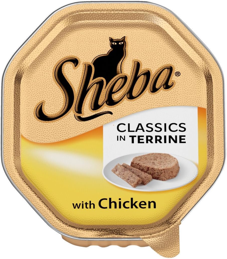 Sheba Cat Food Tray Classics in Terrine with Chicken 85 g Pack of 18