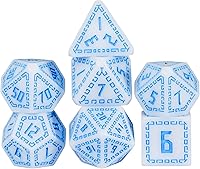 Vista 13 de Juego de dados de resina para DND, juego de 7 dados poliédricos negros D&D rellenos con papel de colores brillantes para juegos de rol